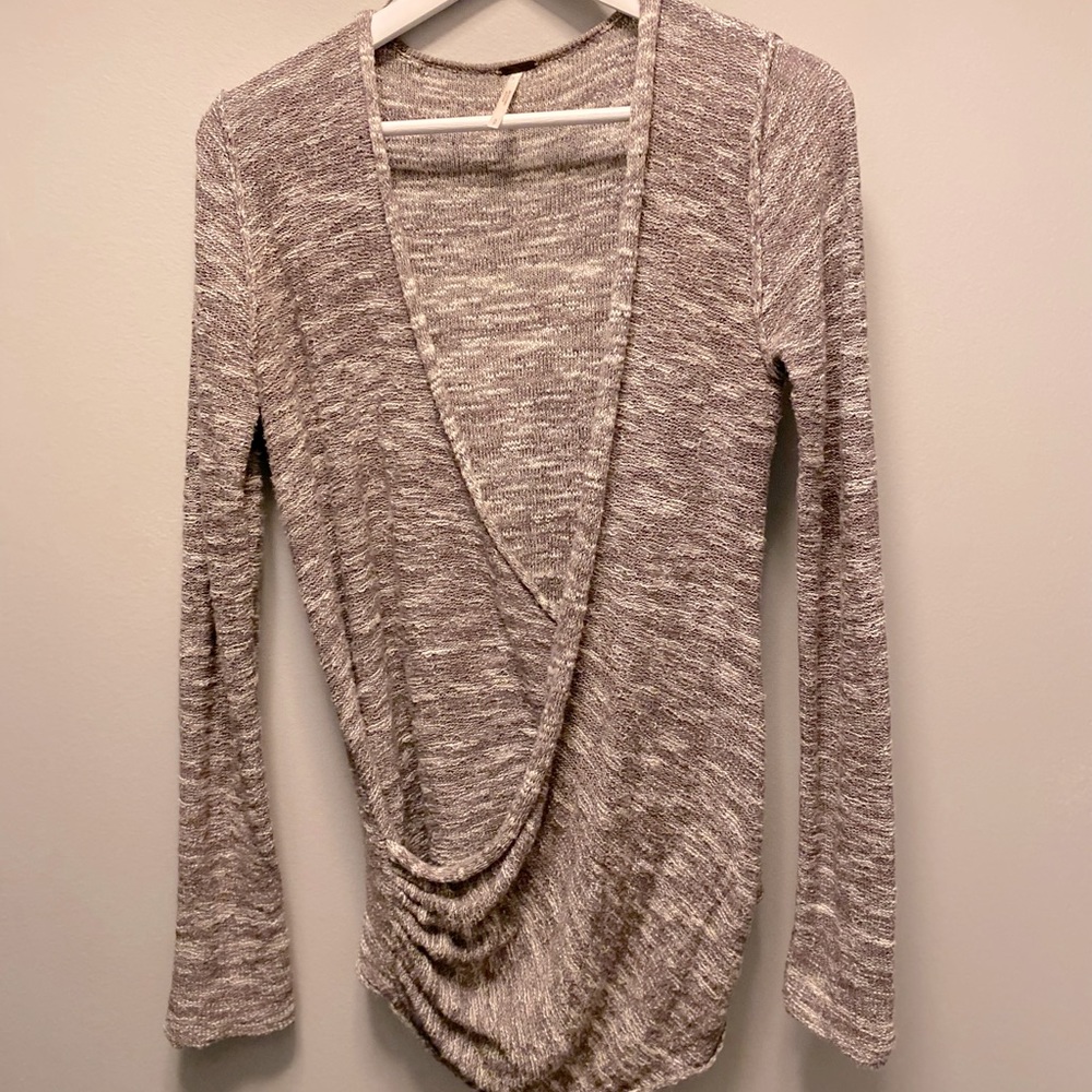 Free People Knit Wrap Sweater